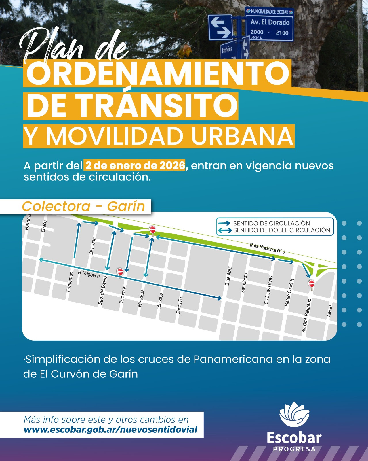 NOTICIAS ESCOBAR:CALLES DE MANO UNICA Y MAS LUGAR PARA ESTACIONAR UNO POR UNO , LOS CAMBIOS DISPUETOS EN TRES LOCALIDADES